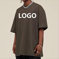 T-shirt en coton surdimensionné pour homme avec logo imprimé sur le devant, style streetwear, manches courtes, col rond, jersey tricoté