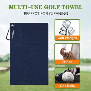 Toalla de Golf de Microfibra con Logotipo Personalizado Impreso, con Clip Metálico para Bolsas, Toallas para Pelotas de Golf - Product Image 4