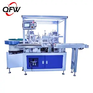 Factory direct sales mechanical lipstick and lip gloss cosmetic semi-automatic lid assembly machine packaging machine