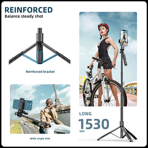 الهاتف المحمول عصا سيلفي المحمولة تلسكوبي البث المباشر Vlog Tripod عصا سيلفي قابلة للتمديد الهواتف الذكية ترايبود - Product Image 4