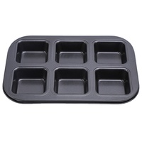 Mini moule de cuisson carré jetable en acier inoxydable avec 12 et 6 cavités pour four domestique, pour pain, gâteau, Noël, mariage