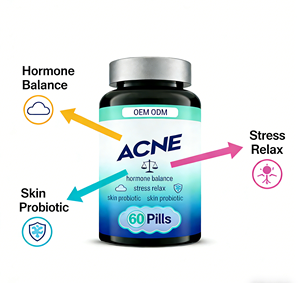 Cápsulas de Vitamina y Colágeno <span class=keywords><strong>para</strong></span> el Acné en Adultos OEM con Soporte <span class=keywords><strong>para</strong></span> el Acné Hormonal, Suplemento Dietético - Product Image 1