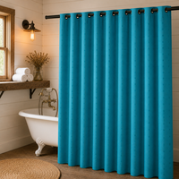 Rideau de douche 140 GSM avec 12 œillets, 72*72 pouces, tissu 100% polyester, couleurs unies