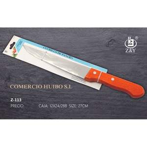 Couteau à pain de cuisine de 27 cm avec lame en métal durable et manche en plastique confortable - Product Image 1