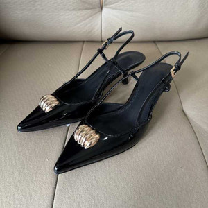 New Arrival Women's Pointed-toe Stiletto Heel Backless <b>Sandals</b>, One-strap Closed-toe Style, Versatile & High-heeled - Product Image 1
