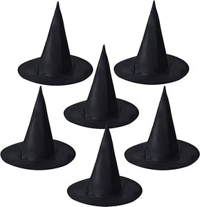 Cappello da <span class=keywords><strong>Strega</strong></span> Nero, Accessorio per Costume di <span class=keywords><strong>Halloween</strong></span> per Feste, Realizzato in Tessuto Resistente - Product Image 6