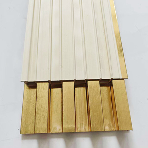 Sang Trọng Vàng Thân Thiện Với Môi Thời Trang Lồng Vào Nhau Trang Trí Nội Thất WPC Tường Bảng Điều Khiển Bảng 3D Tường Nghệ Thuật Bảng Điều Chỉnh Nhiều Kích Thước - Product Image 6