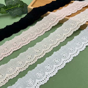 Tela de encaje fino de algodón 100% de 4cm de ancho, rosa claro, malla negra, cuello alto, vestido de princesa Lolita para niños con puños de animales - Product Image 2