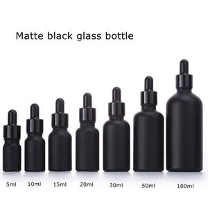 Suero Premium Amber Care, Suero Amber Clear, 5ml, 15ml, 20ml, 30ml, 50ml, 100ml, Botellas de Vidrio con Gotero, Botellas Redondas de Vidrio Negro - Product Image 6