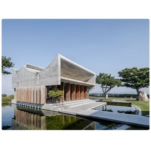 Mekanlar müze yüksek mukavemetli beton Woodgrain kaplama taş dış duvar kaplama için dekoratif fayanslar beton kurulu