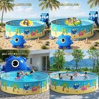 Piscine gonflable ronde en PVC pour enfants, multi-couches, épaissie, pliable, pour la famille, la cour, le jardin extérieur