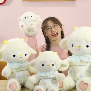 Lindo cordero <span class=keywords><strong>de</strong></span> la nube, juguete <span class=keywords><strong>de</strong></span> peluche bordado, bebé, oveja, compañero, almohada, cojín, vestido Floral, muñeco <span class=keywords><strong>de</strong></span> cordero, Animal relleno <span class=keywords><strong>de</strong></span> algodón PP - Product Image 2