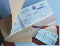 Papier de sécurité personnalisé avec impression en relief argentée pour livrets et billets
