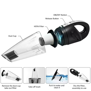 Podofo High Power Mini Portable Wireless USB Handheld 120W Wet and Dry Car Vacuum Cleaner USB Charger <b>Dust</b> Collector <b>Buster</b> - Product Image 6