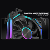 LOVINGCOOL Nouveau style Ventilateur RGB 6 broches à effet miroir infini pour PC de jeu, ventilateur de refroidissement CPU RGB pour boîtier ATX, OEM d'usine