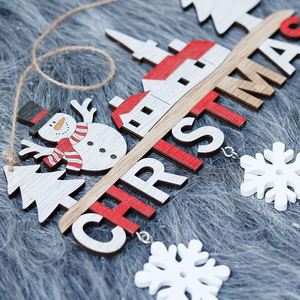 Décorations de Noël créatives en bois pour porte, vente en gros du fabricant, parfaites pour la maison et la salle à manger - Product Image 2