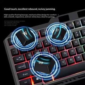 Clavier filaire VR30 en métal lumineux, matériau ABS, éclairage LED, sensation mécanique optique, clavier de jeu pour ordinateur portable PC - Product Image 4