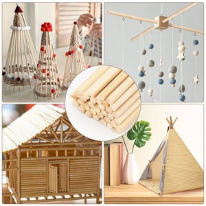 Cắt sẵn thanh chốt bằng gỗ & Gậy cho gỗ thủ công mỹ nghệ Tự Làm Thủ Công-mô hình sáng tạo thân thiện với môi trường - Product Image 2