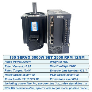 Motor 130ST-M12025+SDD01LA38F de 12nm y 3000W con controlador, 220VAC, de fábrica para máquina CNC - Product Image 4