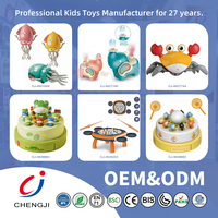 Poulpe électrique dansant pour enfants Chengji, alimenté par piles, avec éclairage et son, évitant les obstacles, pour Halloween