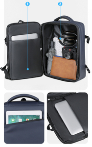 Sac à dos de voyage décontracté imperméable personnalisé pour femmes et hommes, sac de <span class=keywords><strong>week</strong></span>-<span class=keywords><strong>end</strong></span>, randonnée, ordinateur portable, affaires, travail, école, <span class=keywords><strong>étudiant</strong></span> - Product Image 2