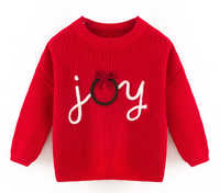 Suéter de Punto Cálido para Niñas, 100% Algodón, Bordado Personalizado con Nombre, Manga Larga, Otoño Invierno Navidad