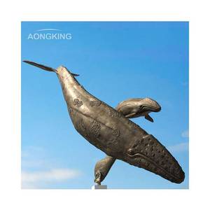 Life-Size Large <strong>Whale</strong> Bronze Sculpture 3D <strong>Art</strong> with Casting &amp; Gravure Printing for Holiday/Wedding Decor &amp; Gifts - Product Image 4