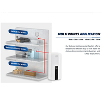Chauffage électrique rapide et intelligent 12kw 3 phases 400v wifi chauffe-eau sans réservoir instantané pour toute la maison