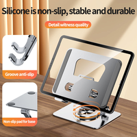 Support de tablette rotatif pour bureau, vente en gros d'usine, pas cher, haute qualité, support de tablette en alliage d'aluminium à 360 degrés