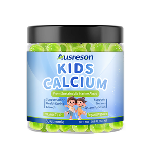 Complément alimentaire quotidien à base de calcium, <span class=keywords><strong>magnésium</strong></span>, zinc et vitamine D3 pour enfants, en gommes, marque privée, halal, végétalien, gommes au calcium pour enfants - Product Image 1