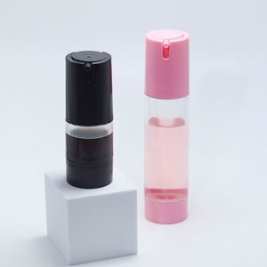 Flacon pompe airless noir mat givré 33 mm en AS/PP, rechargeable, avec pompe à crème, pour cosmétiques – 15 ml, 30 ml, 50 ml - Product Image 2