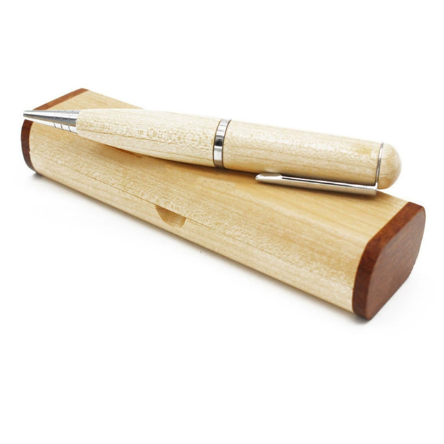 Eco Friendly Wooden Pen USB Flash Drive 16GB Promotional Gift Pen USB Stick for Company Event