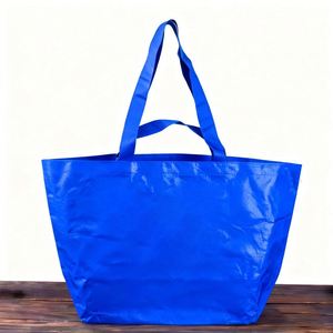 Eco-Friendly Waterproof PP Woven Tote <b>Bag</b> Recyclable Laminated Medium Shopping <b>Bag</b> with Letter Pattern - Product Image 3