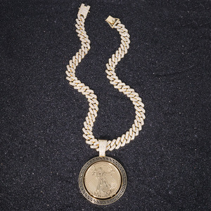 สินค้าขายดี! เครื่องประดับฮิปฮอปผู้ชาย จี้รูปคทาสุดเทรนดี้ หมุนได้ ประดับเพชรซิคอน ดีไซน์โดดเด่นมีสไตล์ - Product Image 6