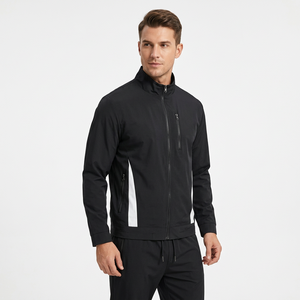 Conjunto Deportivo Personalizado para Hombre de Dos Piezas: Chaqueta con Capucha y Cierre, Pantalones con Cintura Elástica, Transpirable, Resistente al Viento, Ecológico y Ligero - Product Image 2
