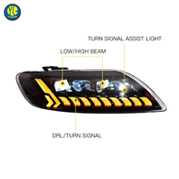 YU GUANG für Audi Q7 4l Scheinwerfer 2006-2015 Autoteile LED-Frontleuchte Upgrade RS-Stil Frontlicht DRL Projektor-Linsenleuchten