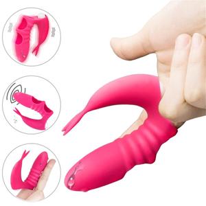 G Spot Finger-vibratore con potente testa testurizzata a vibrazione per massaggiatore clitoride in Silicone a stimolazione intensa per coppie di donne - Product Image 1