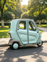 Tricycle Électrique Fermé pour Passagers, Tuk-Tuk, Scooter Électrique à Cabine Fermée, Tricycle Électrique Fabriqué en Chine
