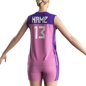 Camiseta de Voleibol sin Mangas con Costuras Reforzadas y Estampado Personalizado, Jersey Rosa para Equipo de Voleibol Femenino - Product Image 4