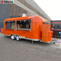 Camions de nourriture colorés en gros, chariot à café, camion de nourriture mobile, remorque, caravane à crêpes, remorques de nourriture commerciales
