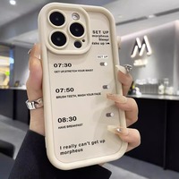 Funda Personalizada para Teléfono Móvil con Diseño de Reloj, para iPhone 16 15 17 Pro Max, Carcasa Color Caramelo Esmerilada Antigolpes