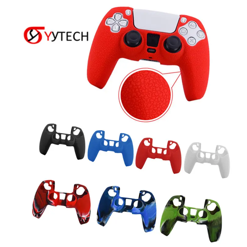 SYYTECH Leather Touch Protective Silicon Skin Case for PS5 Playstation 5 Controller Protective Accessories