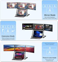 Écran de Jeu IPS QuadCreate 15,6 Pouces, Double Interface USB-C, FHD 1080P, Aluminium, Portable TriCreate, Système d'Exploitation Windows, Nouveau