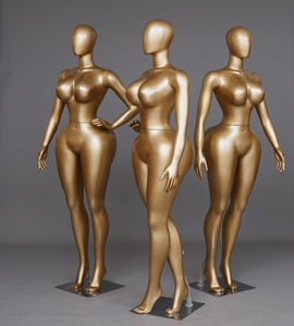Maniquí de Plástico Femenino Curvilíneo BBL al por Mayor con Pechos <span class=keywords><strong>Grandes</strong></span>, Trasero Grande, Cuerpo Completo, Talla Grande, Maniquíes Brasileños BBL con Acabado Dorado - Product Image 2