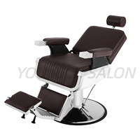 Fauteuil de Barbier Inclinable Moderne, Chaise Pliante Portable Robuste en Cuir PU, Mobilier de Salon pour Barbier