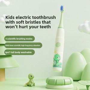 Brosse à dents électrique rechargeable, brosse à dents électrique intelligente pour enfants, dessin animé - Product Image 3