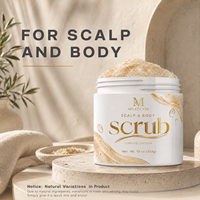 Scrub Gula Herbal Organik untuk Tubuh & Kulit Kepala, Pemutih, Pengelupas, Pencerah, Aroma Vanilla