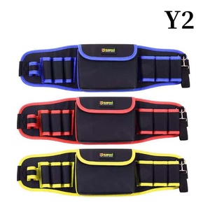 Ceinture porte-outils avec plusieurs poches, en tissu Oxford durable, couleur noir et jaune, style simple pour usage professionnel - Product Image 6