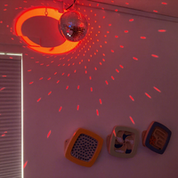 Équipement de salle sensorielle autisme 25cm miroir boule réfléchissante lumière LED boule de verre rotative pour décor de chambre sensorielle