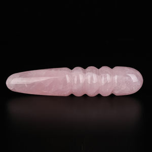 Atraente Cristal de Quartzo Rosa Natural em Forma de Pênis, Esculturas de Falo, Varinha Massageadora - Product Image 2